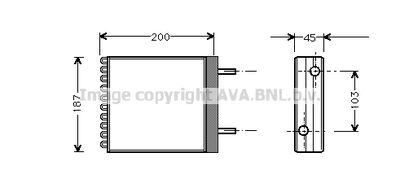 VO6066 AVA QUALITY COOLING Теплообменник, отопление салона