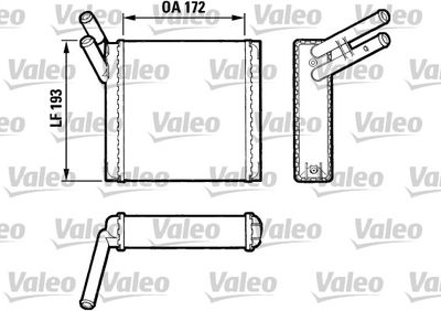 883520 VALEO Теплообменник, отопление салона