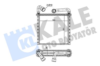 352180 KALE OTO RADYATÖR Теплообменник, отопление салона