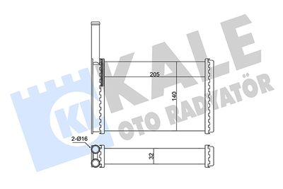 352060 KALE OTO RADYATÖR Теплообменник, отопление салона