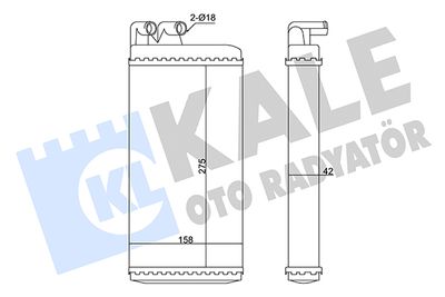 346240 KALE OTO RADYATÖR Теплообменник, отопление салона