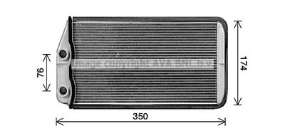 AL6157 AVA QUALITY COOLING Теплообменник, отопление салона