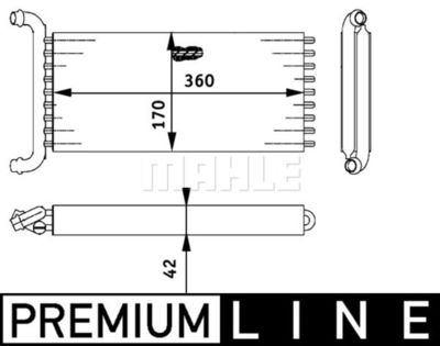 AH113000P MAHLE Теплообменник, отопление салона