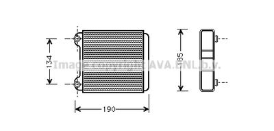 AI6183 AVA QUALITY COOLING Теплообменник, отопление салона