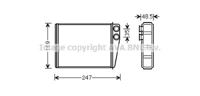 MSA6673 AVA QUALITY COOLING Теплообменник, отопление салона