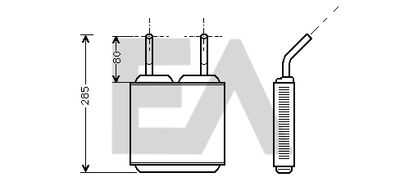 45C54009 EACLIMA Теплообменник, отопление салона