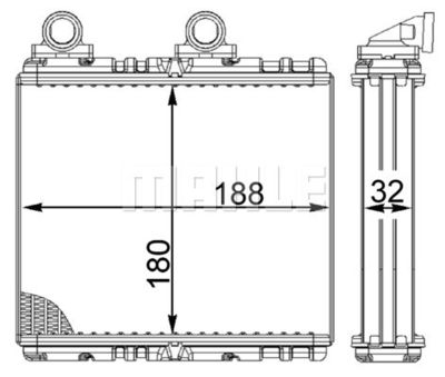 AH222000S MAHLE Теплообменник, отопление салона