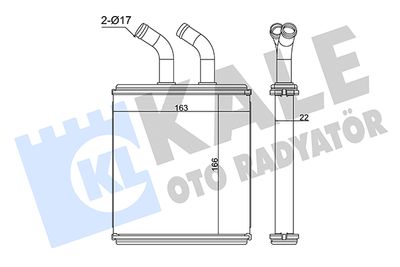 347110 KALE OTO RADYATÖR Теплообменник, отопление салона