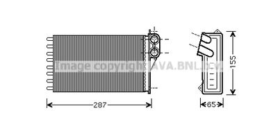 CNA6232 AVA QUALITY COOLING Теплообменник, отопление салона