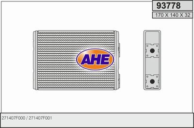 93778 AHE Теплообменник, отопление салона