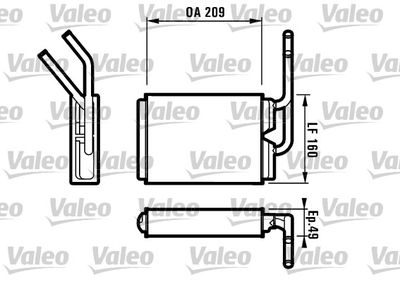 812154 VALEO Теплообменник, отопление салона