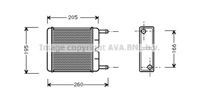 FD6130 AVA QUALITY COOLING Теплообменник, отопление салона