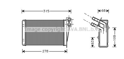 RT6228 AVA QUALITY COOLING Теплообменник, отопление салона