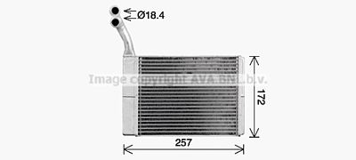 CN6330 AVA QUALITY COOLING Теплообменник, отопление салона