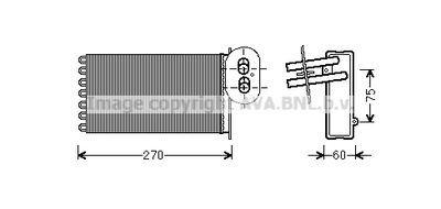 VN6296 AVA QUALITY COOLING Теплообменник, отопление салона