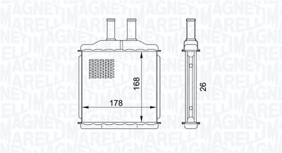 350218432000 MAGNETI MARELLI Теплообменник, отопление салона