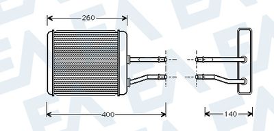 45C03005 EACLIMA Теплообменник, отопление салона