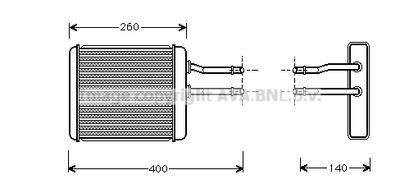 AL6072 AVA QUALITY COOLING Теплообменник, отопление салона