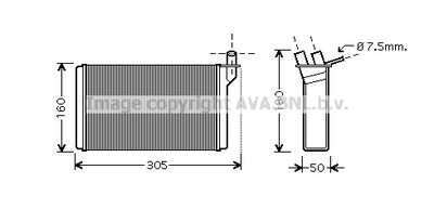 LA6018 AVA QUALITY COOLING Теплообменник, отопление салона