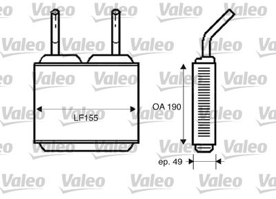 812244 VALEO Теплообменник, отопление салона