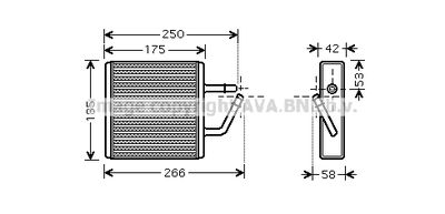 MZ6194 AVA QUALITY COOLING Теплообменник, отопление салона