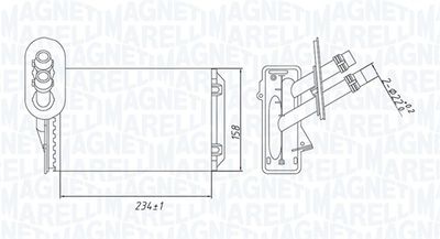 350218492000 MAGNETI MARELLI Теплообменник, отопление салона