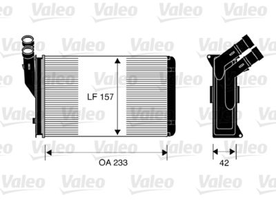 812044 VALEO Теплообменник, отопление салона