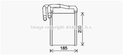 KA6289 AVA QUALITY COOLING Теплообменник, отопление салона