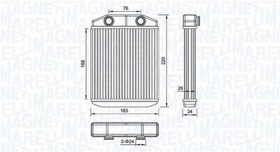 350218516000 MAGNETI MARELLI Теплообменник, отопление салона