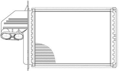 LRh2617 LUZAR Теплообменник, отопление салона