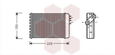02006087 VAN WEZEL Теплообменник, отопление салона