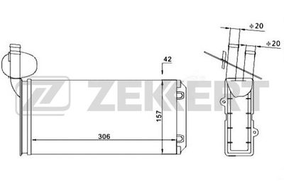 MK5064 ZEKKERT Теплообменник, отопление салона