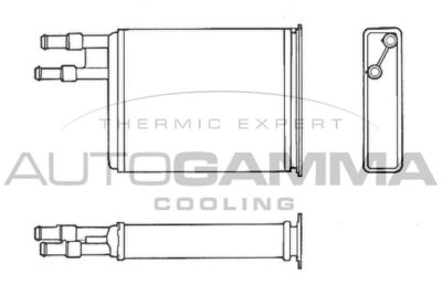 101763 AUTOGAMMA Теплообменник, отопление салона