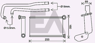 45C55012 EACLIMA Теплообменник, отопление салона