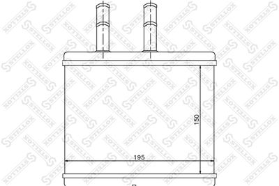 8205014SX STELLOX Теплообменник, отопление салона