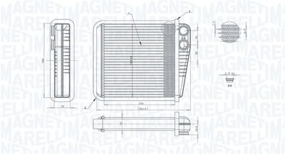 350218423000 MAGNETI MARELLI Теплообменник, отопление салона