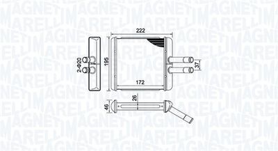 350218429000 MAGNETI MARELLI Теплообменник, отопление салона