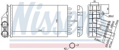 71157 NISSENS Теплообменник, отопление салона