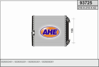 93725 AHE Теплообменник, отопление салона