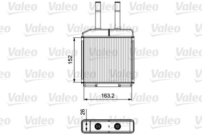 811522 VALEO Теплообменник, отопление салона