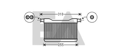45C07012 EACLIMA Теплообменник, отопление салона