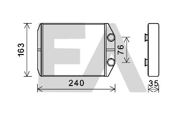 45C15001 EACLIMA Теплообменник, отопление салона