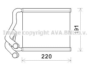 HY6380 AVA QUALITY COOLING Теплообменник, отопление салона