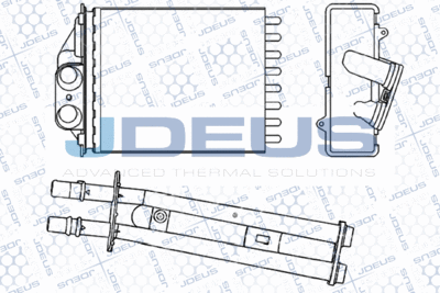 RA2111230 JDEUS Теплообменник, отопление салона