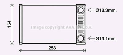 OL6656 AVA QUALITY COOLING Теплообменник, отопление салона