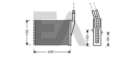 45C60027 EACLIMA Теплообменник, отопление салона