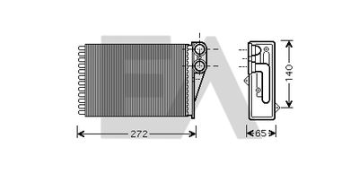 45C55021 EACLIMA Теплообменник, отопление салона
