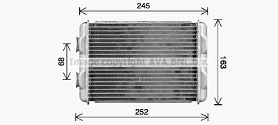 AL6158 AVA QUALITY COOLING Теплообменник, отопление салона