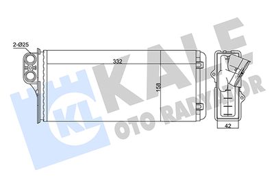 346410 KALE OTO RADYATÖR Теплообменник, отопление салона