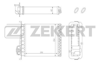 MK5023 ZEKKERT Теплообменник, отопление салона